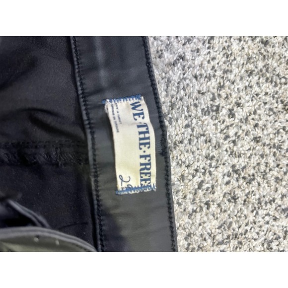 We The Free Black Faux Leather High Rise Slim Straight Leg Pants Size 27 - Picture 4 of 16